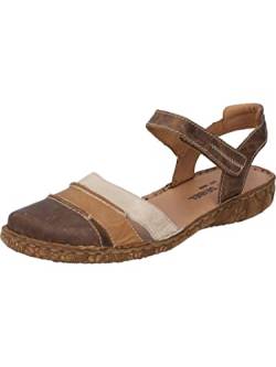 Josef Seibel Damen Riemchensandalen Rosalie 44,Weite G (Normal),Strandschuhe,Sandaletten,Sommersandalen,bequem,Braun (Brandy-Multi),42 EU von Josef Seibel