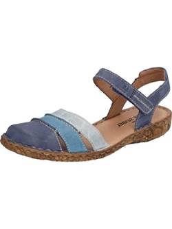 Josef Seibel Damen Riemchensandalen Rosalie 44,Weite G (Normal),Strandschuhe,Sandaletten,Sommersandalen,bequem,dunkelblau-Multi,42 EU von Josef Seibel