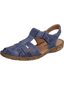 Josef Seibel Damen Riemchensandalen Rosalie 48,Weite G (Normal),Sommersandalen,flach,Sommerschuhe,Freizeitschuhe,Blau (Ocean),36 EU von Josef Seibel