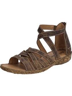 Josef Seibel Damen Riemchensandalen Rosalie 53,Weite G (Normal),freizeitschuhe,offene schuhe,strandschuhe,sandaletten,Braun (brandy),36 EU von Josef Seibel