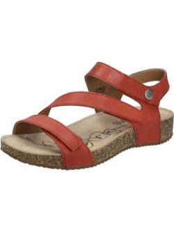 Josef Seibel Damen Riemchensandalen Tonga 25, Frauen Sandalen,Weite G (Normal),strandschuhe,sandaletten,sommersandalen,flach,rot,38 EU von Josef Seibel