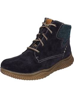 Josef Seibel Damen Schnürstiefeletten Amelie 09,Weite G (Normal),Wechselfußbett,warm,gefüttert,Boots,Stiefel,Blau (Jeans-Kombi),36 EU von Josef Seibel