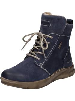 Josef Seibel Damen Schnürstiefeletten Conny 53,Weite G (Normal),Wechselfußbett,wasserdicht,halbstiefel,Kurzstiefel,Blau (Ocean),36 EU von Josef Seibel