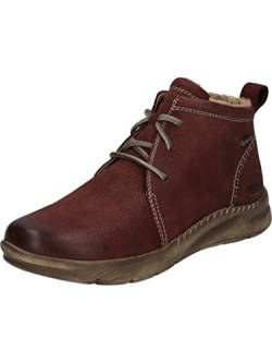 Josef Seibel Damen Schnürstiefeletten Conny 56,Weite G (Normal),Wechselfußbett,wasserdicht,booties,halbstiefel,Rot (bordeaux),38 EU von Josef Seibel