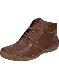 Josef Seibel Damen Schnürstiefeletten Fergey 65,Weite G (Normal),Wechselfußbett,Kurzstiefel,uebergangsschuhe,Braun (Brandy),37 EU von Josef Seibel