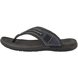 Josef Seibel Herren Flip Flops Leder Paul 57,Weite G (Normal),strand,men's,zehenstegsandalen,sommerschuhe,sommersandalen,Blau (jeans),44 EU von Josef Seibel