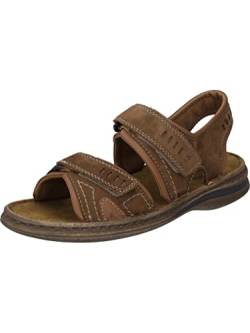 Josef Seibel Herren Klassische Sandalen Max 62,Weite G (Normal),offene Schuhe,Strandschuhe,Sandaletten,klettsandalen,Braun (Cognac),49 EU von Josef Seibel