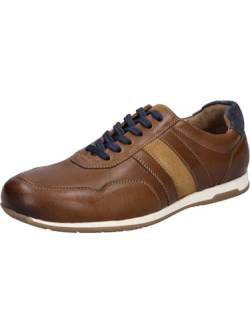 Josef Seibel Herren Low-Top Sneaker Colby 02,Weite G (Normal),Wechselfußbett,Sportschuhe,Freizeitschuhe,Turnschuhe,Cognac-Kombi,41 EU von Josef Seibel