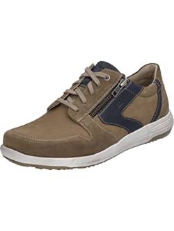 Josef Seibel Herren Low-Top Sneaker Enrico 20,Weite G (Normal),Wechselfußbett,Laufschuhe,schnürschuhe,schnürer,Beige (Taupe-Kombi),42 EU von Josef Seibel