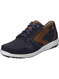 Josef Seibel Herren Low-Top Sneaker Enrico 20,Weite G (Normal),Wechselfußbett,Turnschuhe,Laufschuhe,schnürschuhe,Indigo-Kombi,42 EU von Josef Seibel