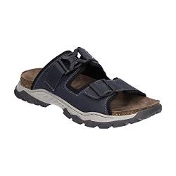 Josef Seibel Herren Pantoletten Janosch 03,Weite G (Normal),Wechselfußbett,Schlupfschuhe,schluepfschuhe,Slipper,Slides,Blau (Jeans),41 EU von Josef Seibel