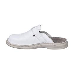 Josef Seibel Herren Pantoletten Madrid, Männer Clogs, Men's Men Man Freizeit leger Hausschuh Pantoffel Slipper Slides,Weiß(Weiss),44 EU / 9.5 UK von Josef Seibel