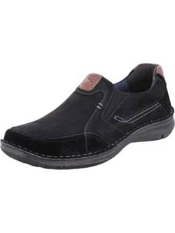 Josef Seibel Herren Slipper Anvers 63,Weite K (Extra weit),Wechselfußbett,College Schuhe,Businessschuhe,Office,schwarz-Kombi / 101,41 EU von Josef Seibel