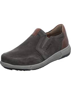 Josef Seibel Herren Slipper Enrico 18,Weite G (Normal),Wechselfußbett,Slip-ons,freitzeitschuhe,offener einschlupf,Grau (Asphalt-Kombi),45 EU von Josef Seibel