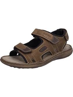 Josef Seibel Herren Trekking Sandalen Vincent 08,Weite G (Normal),Freizeitschuhe,offene Schuhe,Strandschuhe,braun-Kombi,46 EU von Josef Seibel