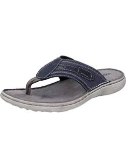 Josef Seibel Herren Zehentrenner Vincent 12, Männer Sandalen,Weite G (Normal),offene Schuhe,Strandschuhe,flip Flops,Blau (Jeans-Kombi),44 EU von Josef Seibel