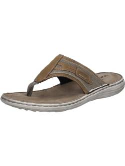 Josef Seibel Herren Zehentrenner Vincent 12, Männer Sandalen,Weite G (Normal),sommerschuhe,freizeitschuhe,braun-kombi,42 EU von Josef Seibel