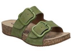 Pantolette JOSEF SEIBEL "Tonga 64" Gr. 38, grün (khaki) Damen Schuhe Pantoletten Plateau, Sommerschuh, Schlappen mit Schnallenverschluss von Josef Seibel