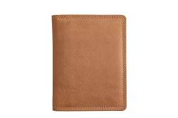 Josephine Osthoff Ausweis-Etui Ausweisetui Personalausweishülle Hochformat Ausweishülle Leder Damen Ausweistasche Herren Passport Cover RFID-Schutz ohne Münzfach (950), Farbe:Safari von Josephine Osthoff Handtaschen-Manufaktur