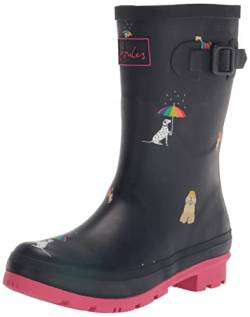 Joules Damen Molly Welly Gummistiefel, Rainbow Dog, 43 EU Weit von Joules