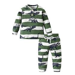 Joureker Baby Jungen Kleidung Kleinkind Dinosaurier Print Langarm Tops Hosen Outfits Sets, Grün, 6-9 Monate von Joureker