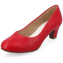 Journee Collection Damen Comfort LUU-M Pumps, Rot/Ausflug, einfarbig (Getaway Solids), 37.5 EU von Journee Collection