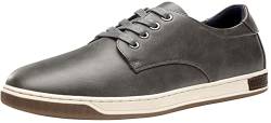 Jousen Herren Freizeitschuhe High Top Mode Sneaker Leichte Herren Stiefel Schuhe, Herren Sneaker mit vier Löchern, grau-q01, 44 EU von Jousen