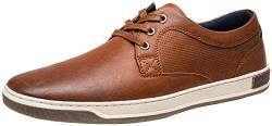 Jousen Herren Mode Sneakers 3 Ösen Einfacher Stil Freizeitschuhe, Business Casual-81q06-brown, 41 EU von Jousen