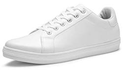 Jousen Herren-Sneaker, weiß, Freizeitschuhe, weich, atmungsaktiv, modisch, Sneaker für Herren, Rmy5210-weiß, 45 EU von Jousen
