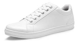 Jousen Herren-Sneaker, weiß, Freizeitschuhe, weich, atmungsaktiv, modisch, Sneaker für Herren, Rmy5211-weiß, 48 EU von Jousen