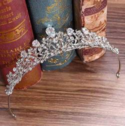 Jovono Hochzeitsdiadem für Erwachsene, Brautschmuck in Silber mit Strass, Diadem für Damen von Jovono