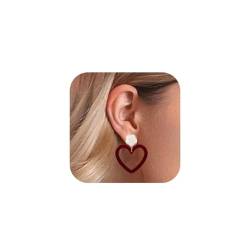 Jovono Valentinstag-Ohrringe, Herz-Ohrringe, Party-Liebe, Ohr-Accessoires für Frauen und Mädchen (B) von Jovono