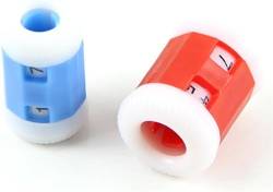 4 Stück Kunststoff Stricknadeln Reihenzähler 2 Größen Beliebt Blau Rot von Jowxsx