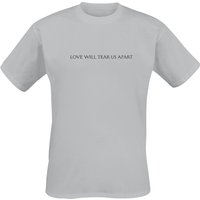 Joy Division T-Shirt - Love Will Tear Us Apart Text (A) - S bis XXL - für Männer - Größe L - grau meliert  - Lizenziertes Merchandise! von Joy Division