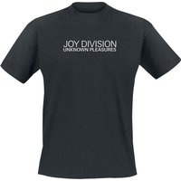 Joy Division T-Shirt - Unknown Pleasures Text Pulsar Back (A) - S bis XXL - für Männer - Größe S - schwarz  - Lizenziertes Merchandise! von Joy Division