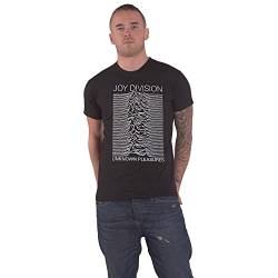 Joy Division T Shirt Unknown Pleasures Weiß On Schwarz Logo offiziell Herren L von Joy Division
