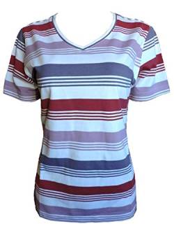 Joy Damen T-Shirt Hilda Gestreift Gr. 36 38(3B/30126,38,Plum Stripes) von Joy Sportswear