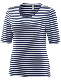 Joy Sportswear Allison T-Shirt für Damen mit Streifen und taillierter Passform, Sportshirt aus bequemem Baumwolljersey für Freizeit und Outdoor-Aktivitäten 50, Night Stripes von Joy Sportswear