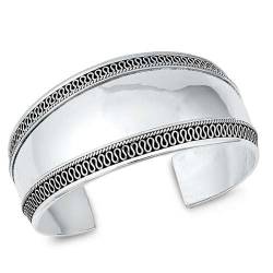 Joyara Sterling Silber Bali Bangle Manschetten Armreif Armband LTDSBBB560314 von Joyara