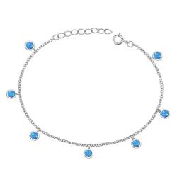Joyara Sterling Silber Blau Opal Glieder Armband LTDSBBC510563-BO von Joyara