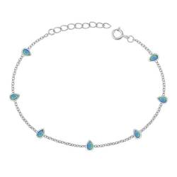 Joyara Sterling Silber Blau Opal Glieder Armband LTDSBBC510565-BO von Joyara