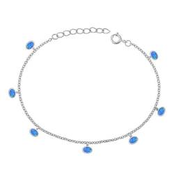 Joyara Sterling Silber Blau Opal Glieder Armband LTDSBBC510568-BO von Joyara