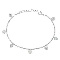 Joyara Sterling Silber Clear & Weiß Opal Glieder Armband LTDSBBC510564-CW von Joyara