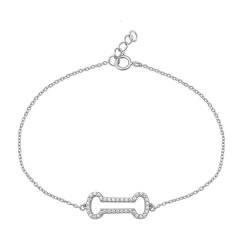 Joyara Sterling Silber Hundeknochen Glieder Armband von Joyara