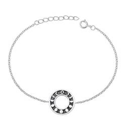 Joyara Sterling Silber Mond Phase Glieder Armband von Joyara