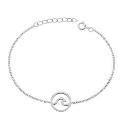 Joyara Sterling Silber Wave Glieder Armband von Joyara