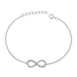 Joyara Sterling Silber Zirkonia Unendlichkeit Glieder Armband LTDSBBC510537 von Joyara