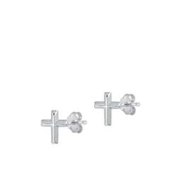 Sterling Silber 925 Kreuz Ohrstecker Ohrringe LTDELEP442107 von Joyara