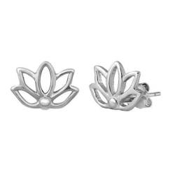 Sterling Silber 925 Lotus Ohrstecker Ohrringe LTDELEP441689 von Joyara