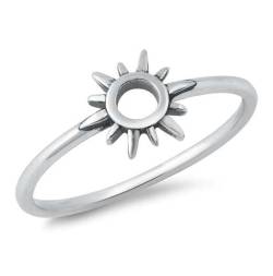 Sterling Silber 925 Sonne Ring von Joyara